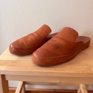 FEIT Hand Sewn Tan Leather Mules Size 39
